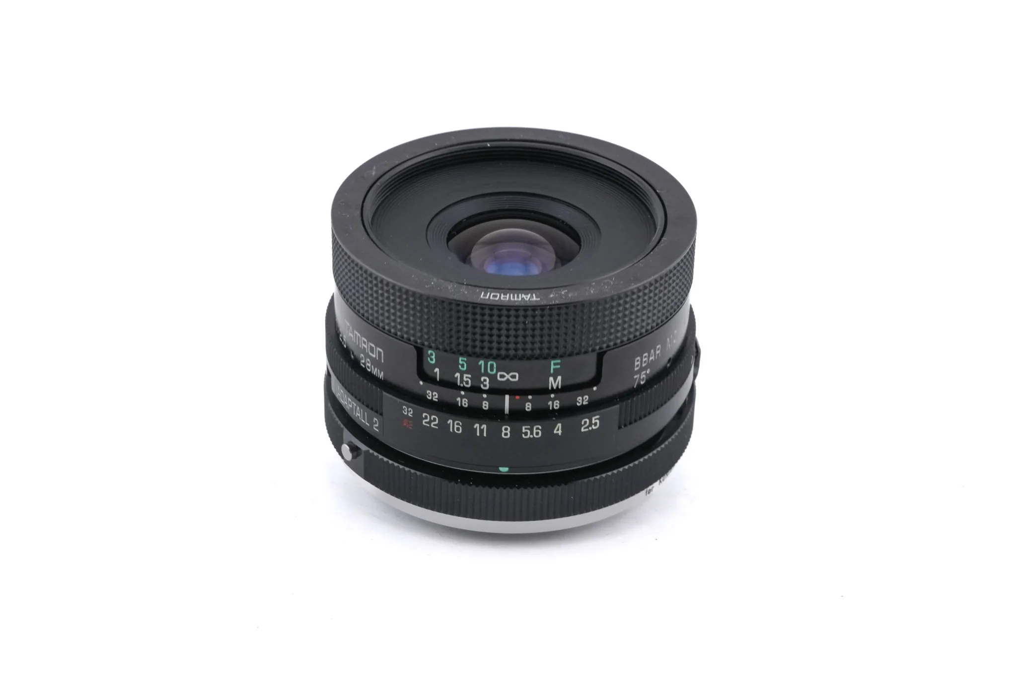 Tamron 28mm f2.5 BBAR MC (02B) + Adaptall 2 - Konica AR Adapter